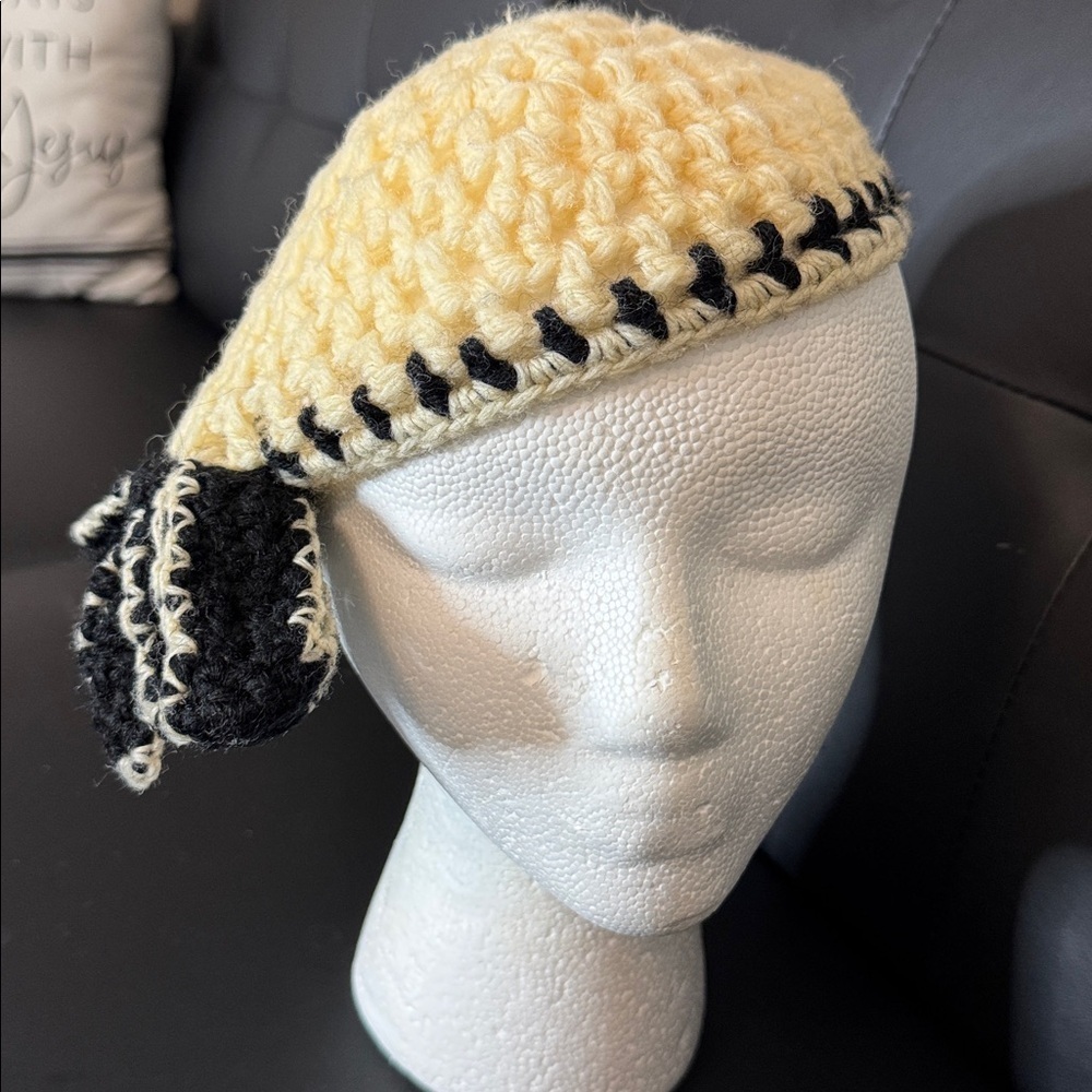 HANDMADE Crochet Knit Beret Hat 50’s 60’s VINTAGE